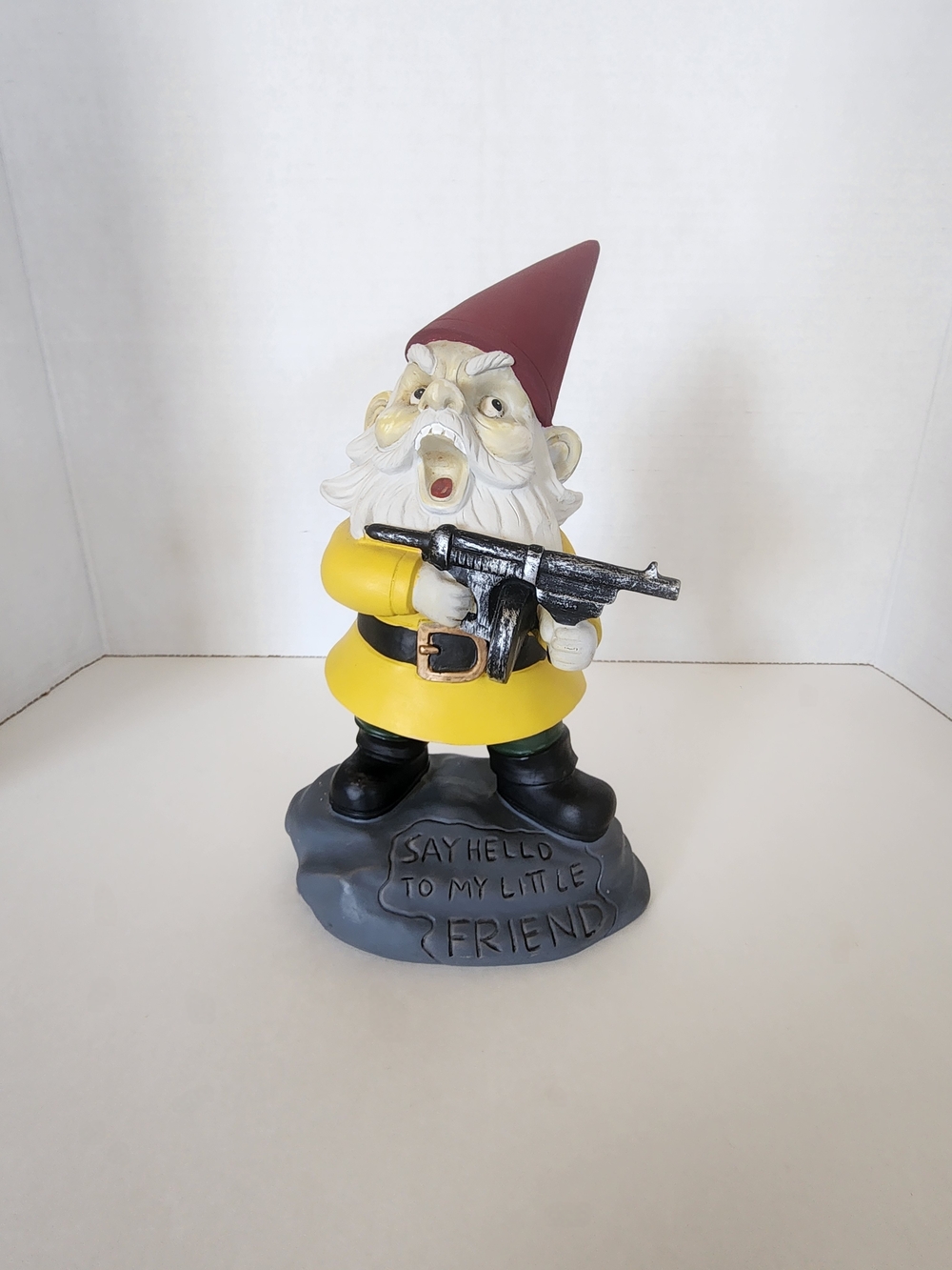 Scarface Gnome for Garden, Deck, Or Flower Bed